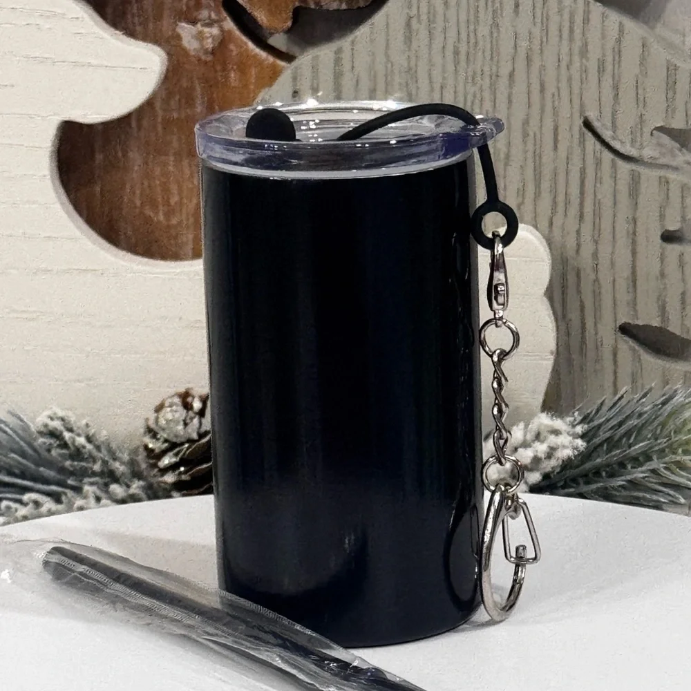 Mini skinny 3 ounce shot glass/BAG CHARM